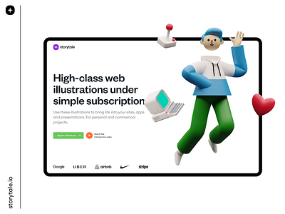 Superscene Constructor 💚 3d card colorful constructor design illustration landing page product product page storytale ui volumetric web webdesign website welcome