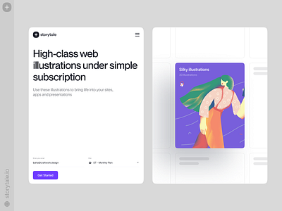 Storytale 🥰 colorful design illustration product silky storytale ui vector web