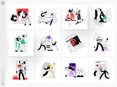 Oh My Startup 🥰 Illustrations branding categories colorful design illustration landing product startup storytale ui vector web
