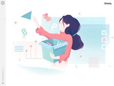 Grainy Illustrations 🌟 colorful design grainy illustration product storytale ui vector web