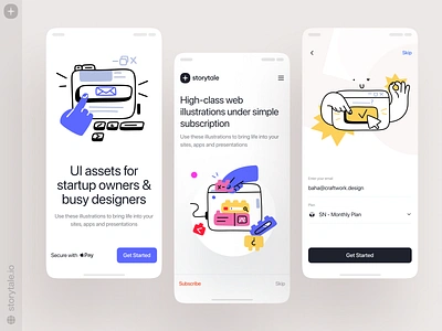 Meet Nuts Illustrations 🌟 app app design colorful design illustration nuts objects product startup storytale tech technology typography ui vector