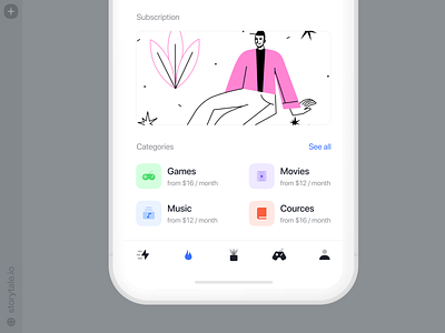 OSLO 2 Illustrations 💥 app app design bestseller colorful design illustration oslo product screen storytale subscription ui vector