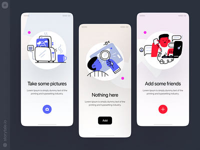 Nuts Illustrations 📱 app app design application business call characters colorful contrast design illustration illustrations images product search storytale support toaster ui vector