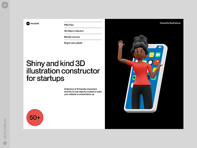 Humanity Illustrations ❤️ 3d app characters colorful constructor design digital hey illuatrations illustration objects phone product screen storytale typography ui volumetric web welcome