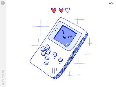 New '90s illustrations ❤️❤️🤍 90s colorful design gameboy illustration new outline product release storytale ui uxui vector web