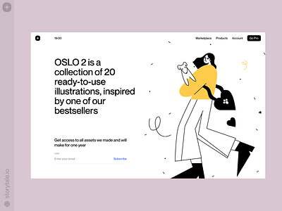 OSLO illustrations 2 🖤 bestseller colorful design illustration oslo product storytale ui vector web