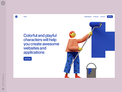 3DDD illustrations 🖌 3d 3ddd characters colorful contrast design illustration product storytale ui web