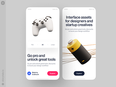 Things 3d 3d art app app design application characters design illustration illustrations landing presentation product web storytale superscene ui ux uxui volumetric