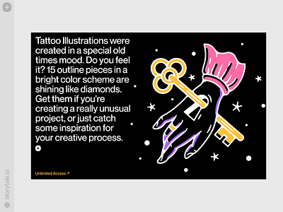 Tattoo Illustrations 🗝️ colorful design illustration logo oldscool solid storytale style tattoo ui vector web