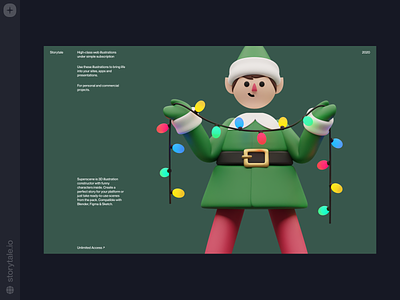 Christmas 3D illustrations 🎄 3d christmas colorful design elf garland holidays illustration new year noel product storytale superscene ui update web