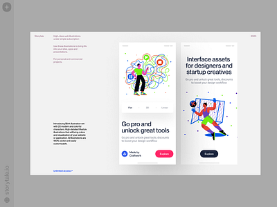 Blink Illustrations ✨ blink characters colorful contrast cool design illustration product storytale ui vector web