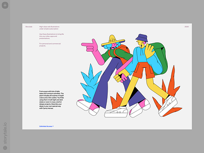 New Canny Illustrations 🥳 branding bright bright colors canny colorful contrast design friends illustration new people product relationships release storytale together travel ui vector web