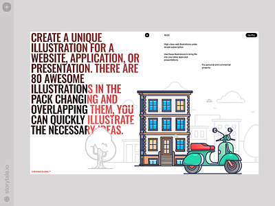 Juicy Illustrations 💙 colorful contrast craftwork design illustration juicy outline product storytale ui vector web