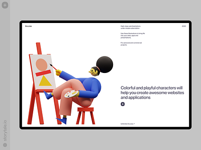 3DDD illustrations 🎨 3d 3ddd characters colorful design illustration product storytale ui volumetric web