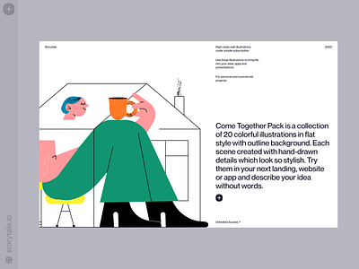 Come Together stories 🧡 characters colorful come together design home illustration product stayhome storytale ui vector web