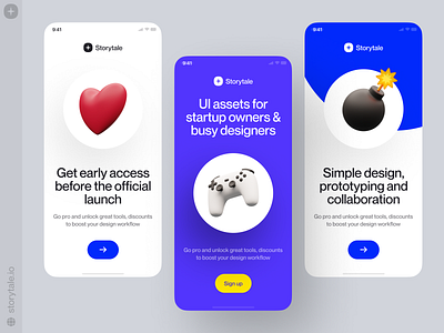 Superscene Illustrations ❤️ 3d app design bestseller colorful contrast design icons illustration illustrations object objects product storytale superscene ui volumetric