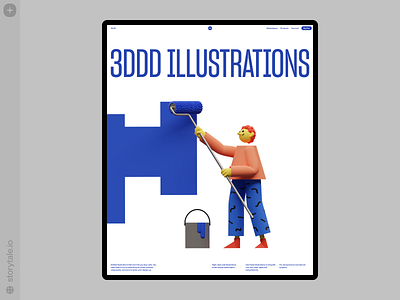 3DDD Illustrations 💙 3d characters colorful design illustration product storytale ui web