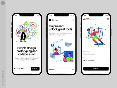 Blink illustrations for mobile app 📱 app design blink characters colorful contrast design illustration product storytale ui vector