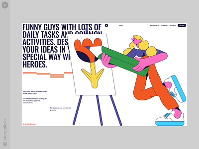 Canny illustrations ✌️ bright canny characters colorful contrast design illustration product storytale ui vector web