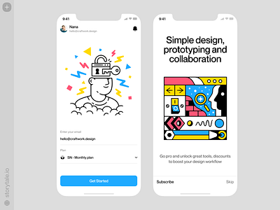 UX/UI illustrations ⚡️ app design bright colorful contrast design illustration outline product storytale ui uxui vector