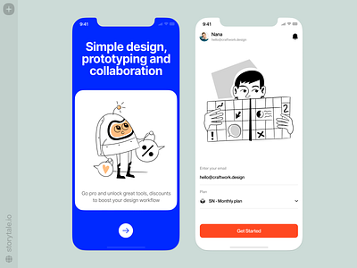 Nankin illustrations ⭐️ app design characters colorful design illustration nankin outline product sketch storytale ui vector