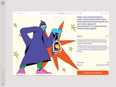 Canny illustrations 💥 bright canny characters colorful contrast design illustration product storytale ui vector web