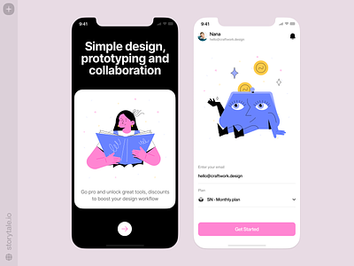 Funny Bunny illustrations 🥰 app app design application characters colorful confetti design flat funny illustration outline product storytale ui vector
