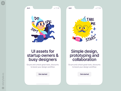 Keep Going illustrations 🌞 app design colorful design illustration product stickers storytale ui vector