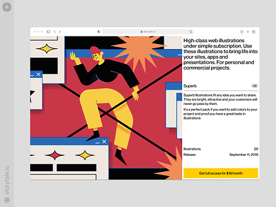 Superb illustrations 💥 bright characters colorful contrast cool design illustration product storytale superb ui web