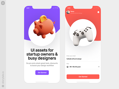 3D Things 🎮 3d app app design application colorful design finances game gamepad icons illustration objects piggybank storytale superscene things ui volumetric