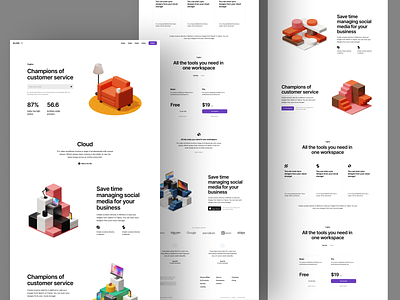 Isometrica illustrations ❤️ 3d bright colorful constructor design icons illustration isometric objects product room scene storytale ui