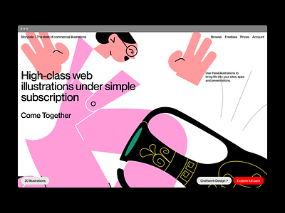 Come Together illustrations 🏺 colorful crash design error illustration product storytale ui vase vector