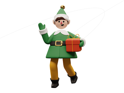 Christmas illustrations 🎁 3d branding candycane character christmas colorful design elf holidays illustration present product santa storytale ui