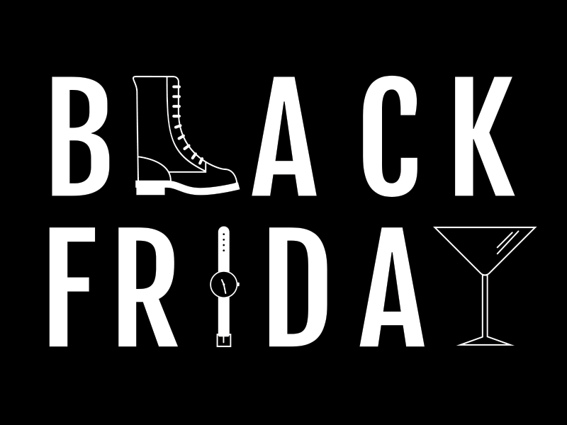 *NO TRAMPLING ALLOWED* advertisement animated black and white black friday bw clothes gif icons illustration thanksgiving type unused