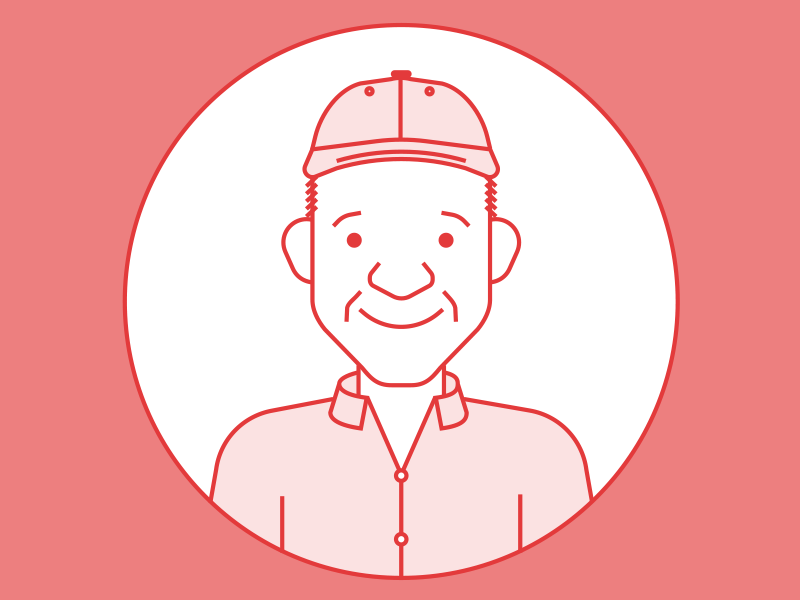 Made myself an avatar avatar illustration line red blink gif person portrait