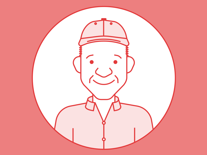 Made myself an avatar avatar blink gif illustration line person portrait red
