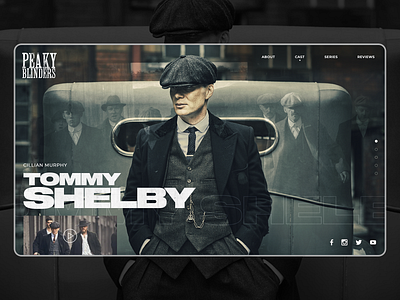 Peaky Blinders Cast Single Page Web Design Concept