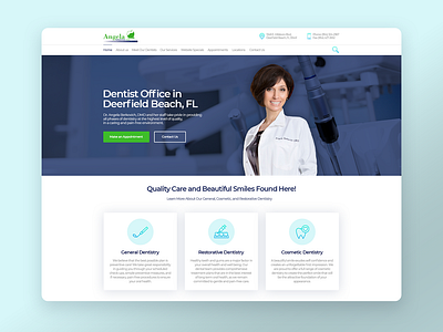 Angela Berkovich Website Design dental dental care dental website design dentist design web web design webdesign website website design