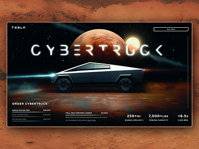 Tesla Cybertruck Web Redesign