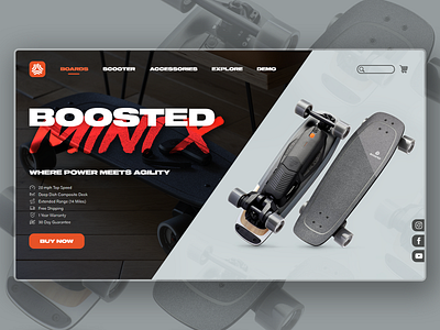 Boosted Boards Web Redesign concept design redesign ui ui ux ui design uidesign uiux ux ux ui ux design uxdesign uxui web web design webdesign webdesigner website website concept website design