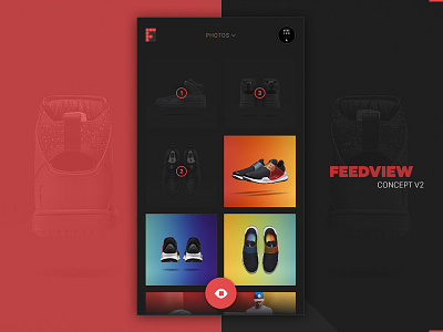 Feedview Concept v2 app concept gallery ios minimal popular social ui utility