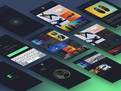 Feedview Screens app concept gallery ios minimal photo popular social ui utility