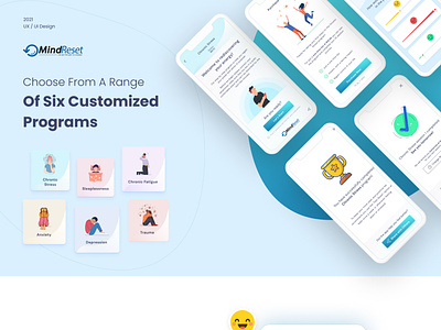 UI/UX redesign of a mental wellness app