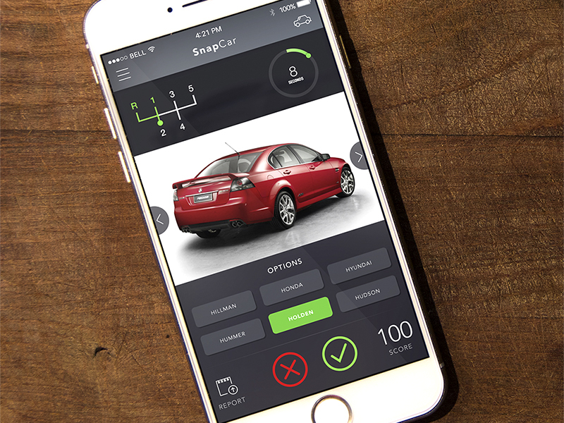 UI design for a car quiz app by Nimit on Dribbble