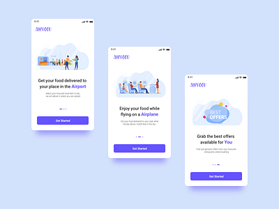 Food Delivery Service Mobile App app design food design ios minimal mobile app onboarding onboarding screens ui