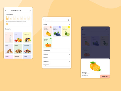 Groceries Delivery App design grocery app ui