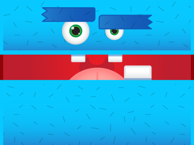 Mugsy blue character design monster monsters mouth