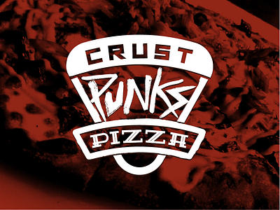 Crust Punks Pizza Logo crust music pizza pizzeria punk punks restaurant restaurants rock slice