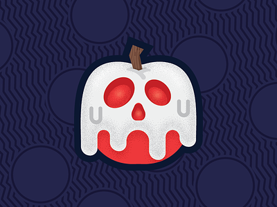 Poison Apple apple design disney halloween icon illustration iowa melt melting poison red scary skelton skull snow white spooky