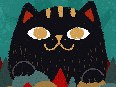「Big meow」 2dart art cat catart drawing forest illustration meow